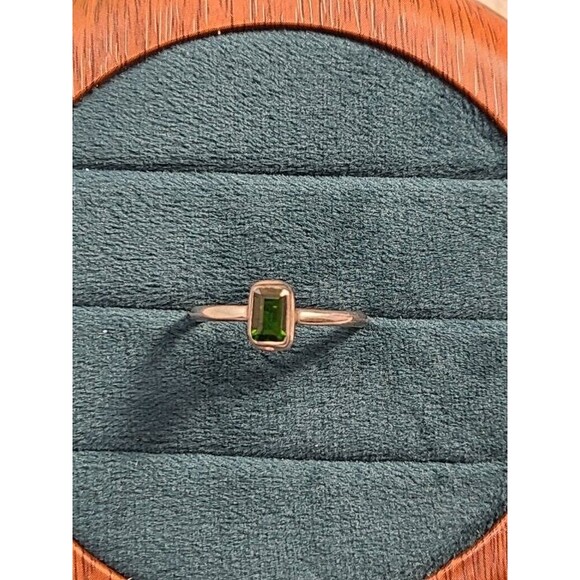 Chrome Diopside Ring – Sterling Silver 925, Emerald Green Gemstone, Size 8 - Picture 2 of 7